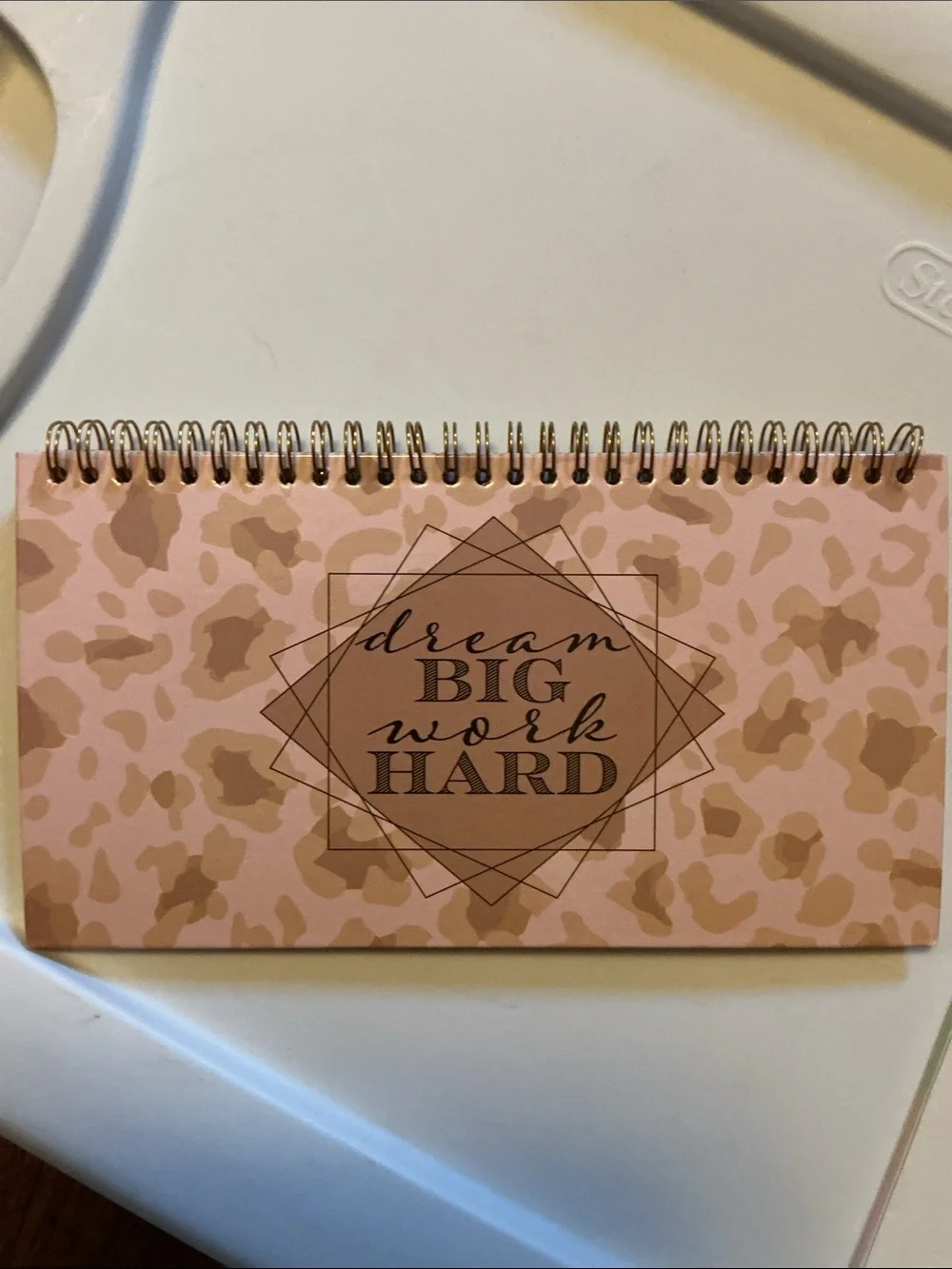 Spiral Weekly Desk Planner & Pastel To-Do Notepad - Pink